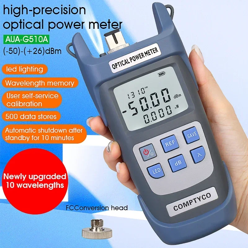 COMPTYCO AUA-G710A/G510A FTTH Измеритель мощности оптоволоконного кабеля Тестер -70 дБм ~ + 10