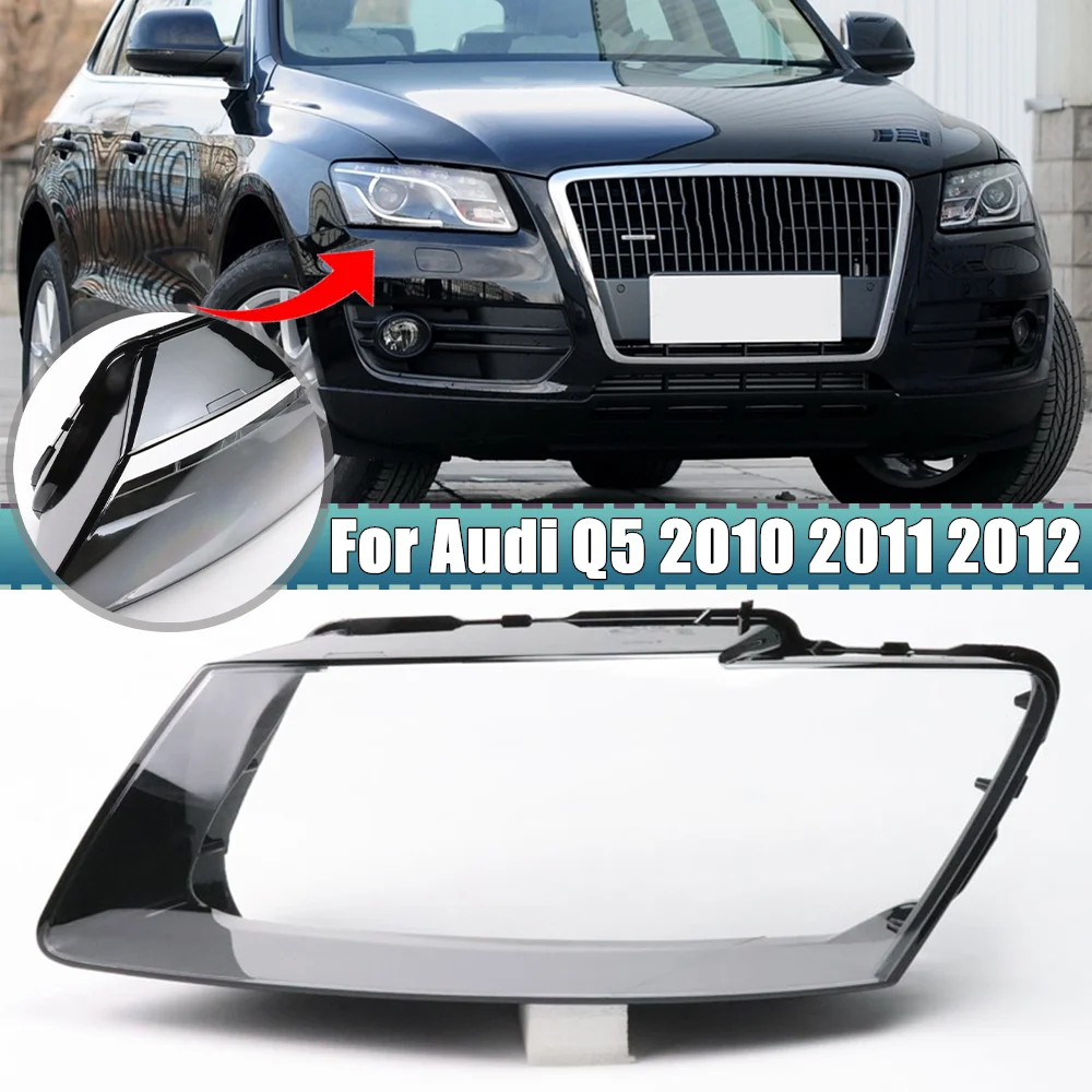 

Headlamps Plastic Cover Lampshade Left Right Headlights Cover Glass Headlamp Shell For Audi Q5 2010 2011 2012 Car Accessories