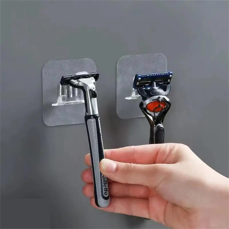 

Shaving Razor Holder Traceless Punch Free Wall Shelf Men Shaving Kitchen Accessories Razor Stand Strong Bathroom Hook Razor Rack