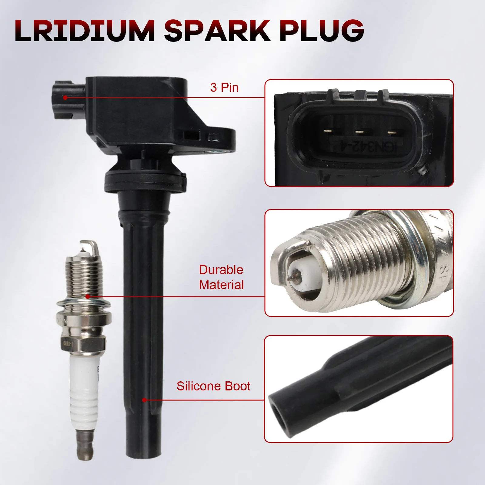 4 шт. катушки зажигания + иридиевая свеча для Suzuki Grand Vitara 2006-2008 UF562 2756 износная часть