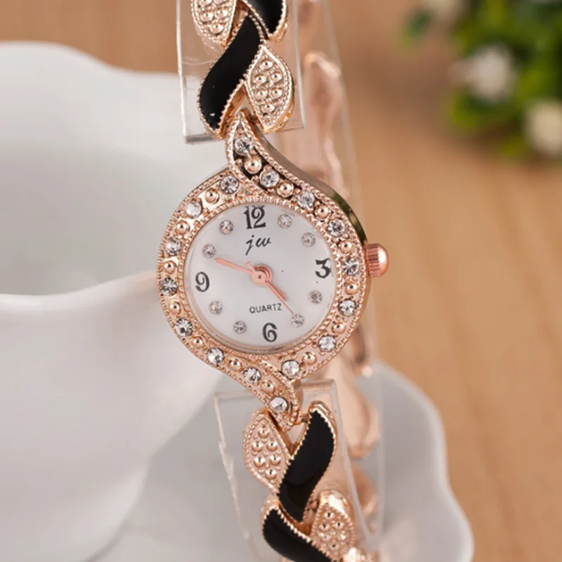 

Luxury Crystal Women Bracelet Watches Ladies Dress Wristwatches Colorful Steel Band Alloy Quartz Watch Gift Orologio Donna