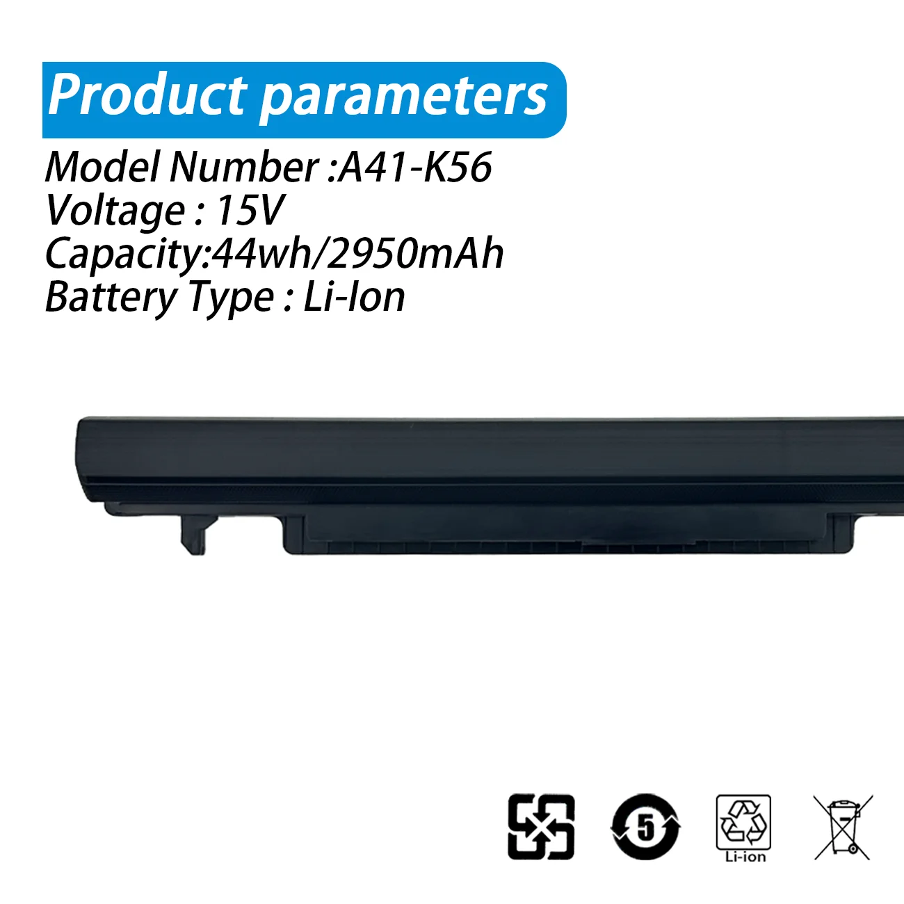 A41-K56 A32-K56 15 В 3400 мАч Аккумулятор для ноутбука ASUS K46 K46C K46CA K46CM K56 K56CA K56CM S46C S56C R505CA A42-K56