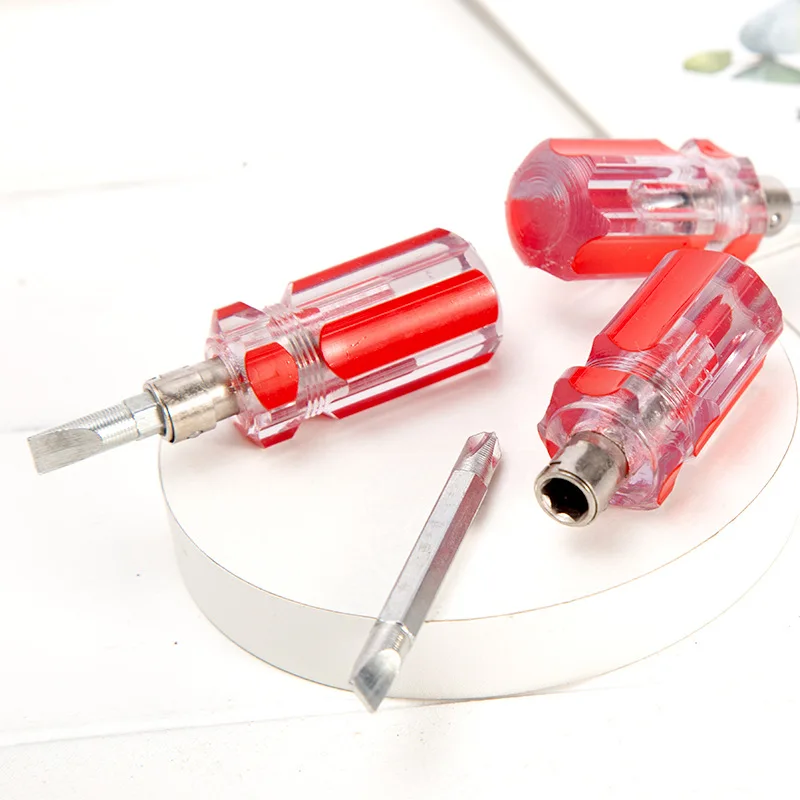 

1Pcs Dual Purpose Slotted/Phillips Screwdriver Expansion Screwdriver Cross Word Ratchet Screwdriver Manual screw driver