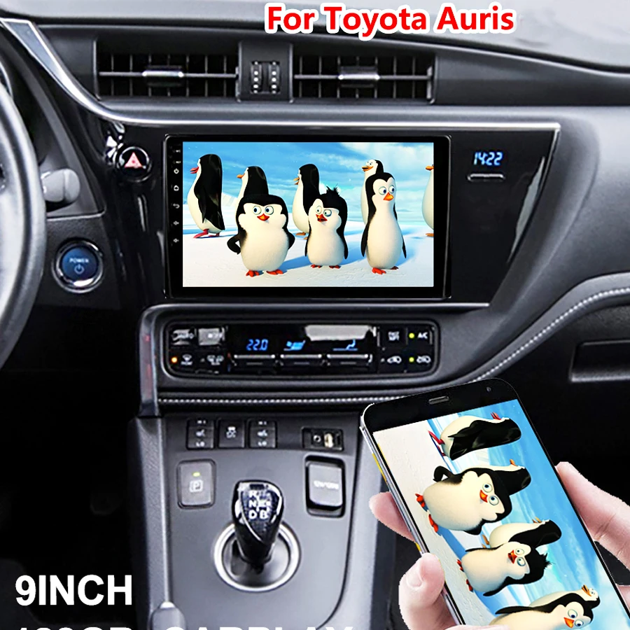 Магнитола на Android 12 для Toyota Auris E180 2016 автомобильный мультимедийный видеоплеер