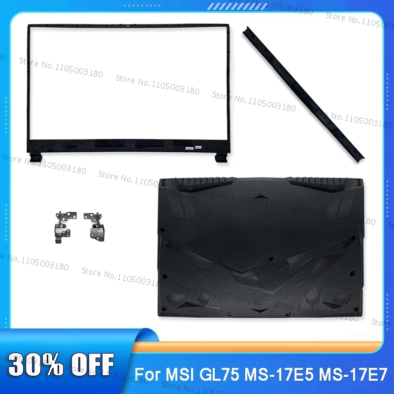 Фото Новый чехол для ноутбука MSI GL75 MS-17E5 MS-17E7, передняя панель ЖК-дисплея/нижний корпус/петли/крышка шарнира B D №1