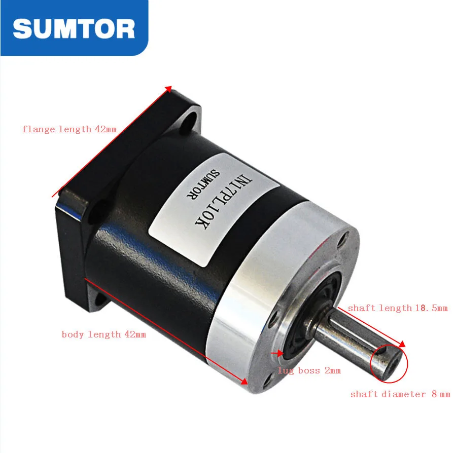 Фото Планетарный редуктор SUMTOR Nema 17 42XG05 42XG10 42XG20 42XG50 42XG100 42 Коробка передач шагового двигателя H №4