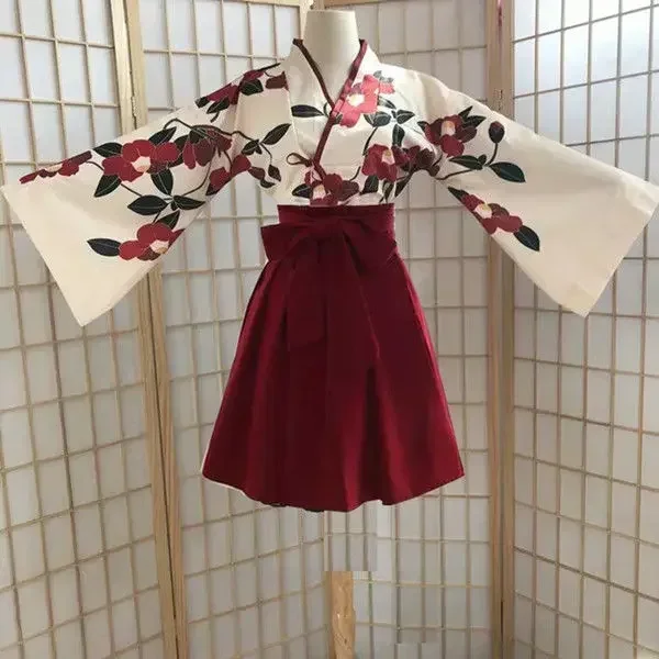 Винтажное Кимоно Сакура Haor Yuwata Женское Платье В Азиатском Стиле С Цветочным