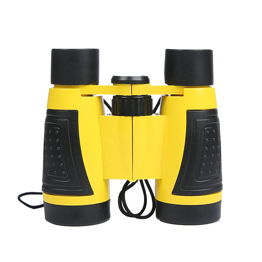 Компактный складной Детский бинокль APEXEL 5X30 противоударный Красный с ремешком на