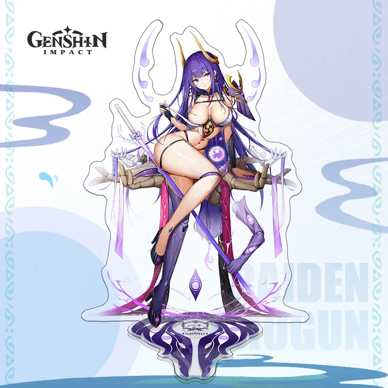 

Genshin Impact Kamisato Ayato акриловая подставка для фигурок Magatsu Mitake Narukami Mikoto tataglia Baal Raiden Shogun настольное украшение подарок