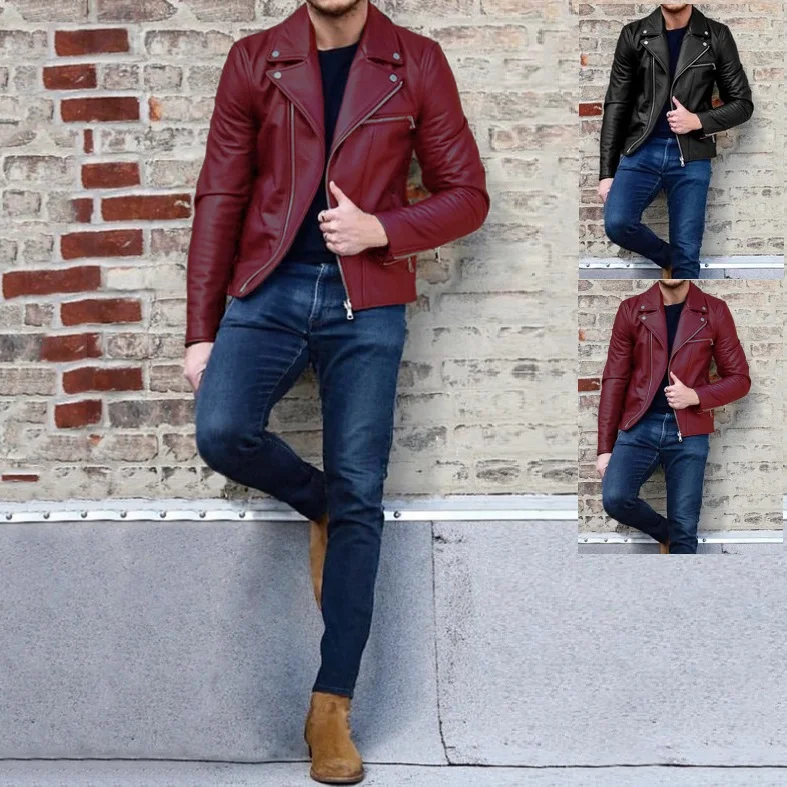 Куртка-бомбер мужская из натуральной овечьей кожи весна 2022 | Мужская одежда