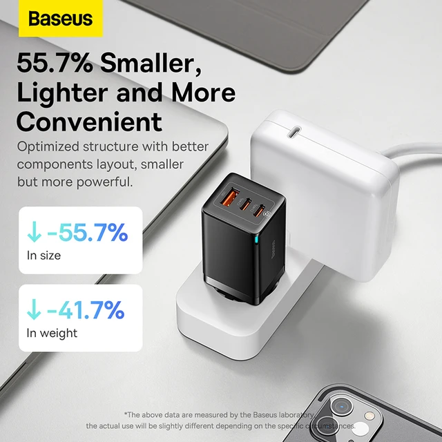Baseus GaN 65W USB C Charger Quick Charge 4.0 3.0 QC4.0 QC PD3.0 PD USB-C Type C Fast USB Charger For iPhone 14 13 Pro MacBook 3