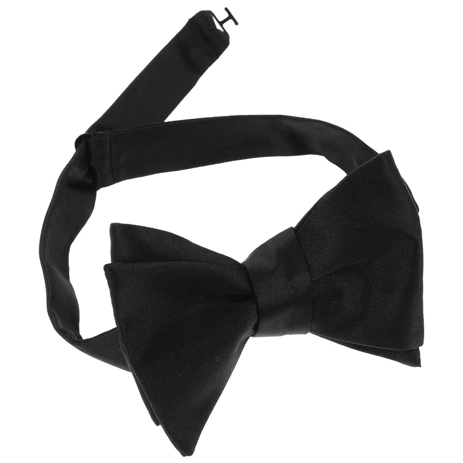 

Bow Tie Men Gourd Hand Business Bowtie Fashion 91X6.5CM Classic Black Polyester Yarn Wedding Man