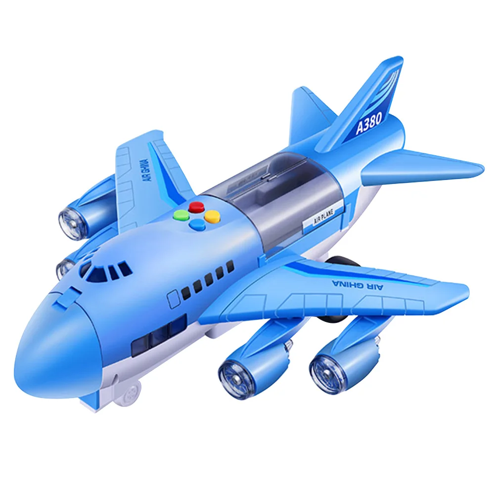 

Раннее образование для детей Детская Веселая модель светильник лый музыкальный рассказ подарки самолет игрушка трек инерция