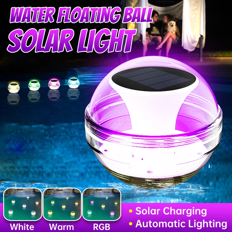 Solar Floating Light Water Floating Lamp Swimming Pool Party Ball Lamps Night Light For Yard Pond Garden Lamp Outdoor Lighting
