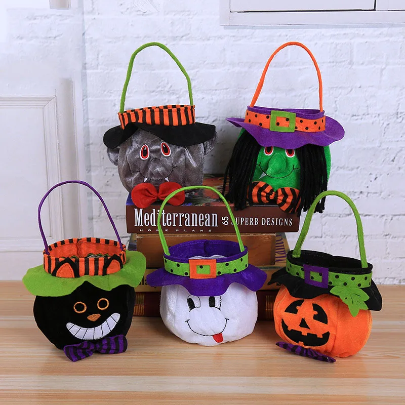 

Halloween Candy Bag Witch Pumpkin Handbag Halloween Party Prop Bags Girls Kids Accessories Candy Bag Kawaii Cute Holiday Gifts