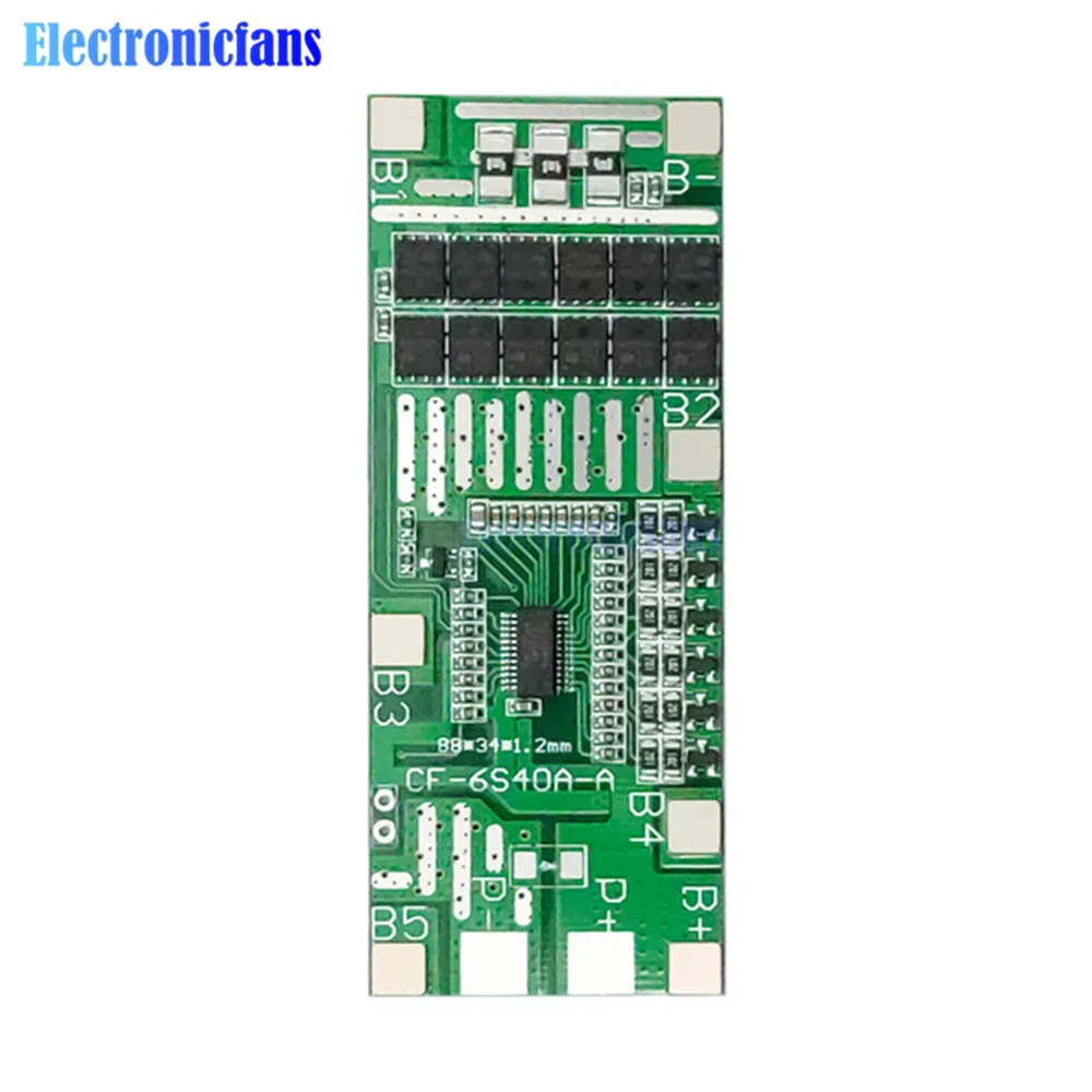 

6S 24V 20A 40A Li-Ion Battery Protection Board Module Ternary Equalization Battery Protection Board For Ebike Power Charge