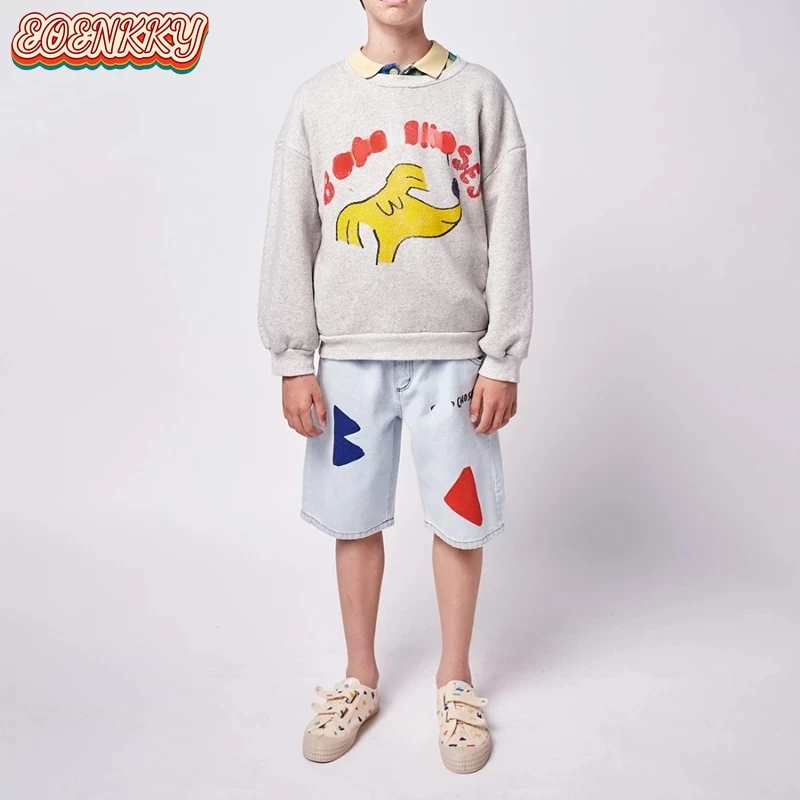 Детская хлопковая толстовка Bobo с мультяшным рисунком новинка на весну и осень