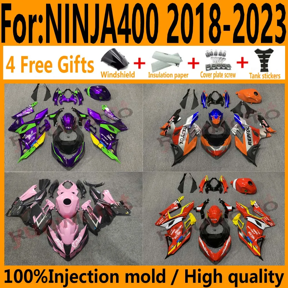 Полный комплект обтекателей для мотоцикла подходит Ninja400 EX400 EX Ninja 400 2018 2019 2020 2021 2022