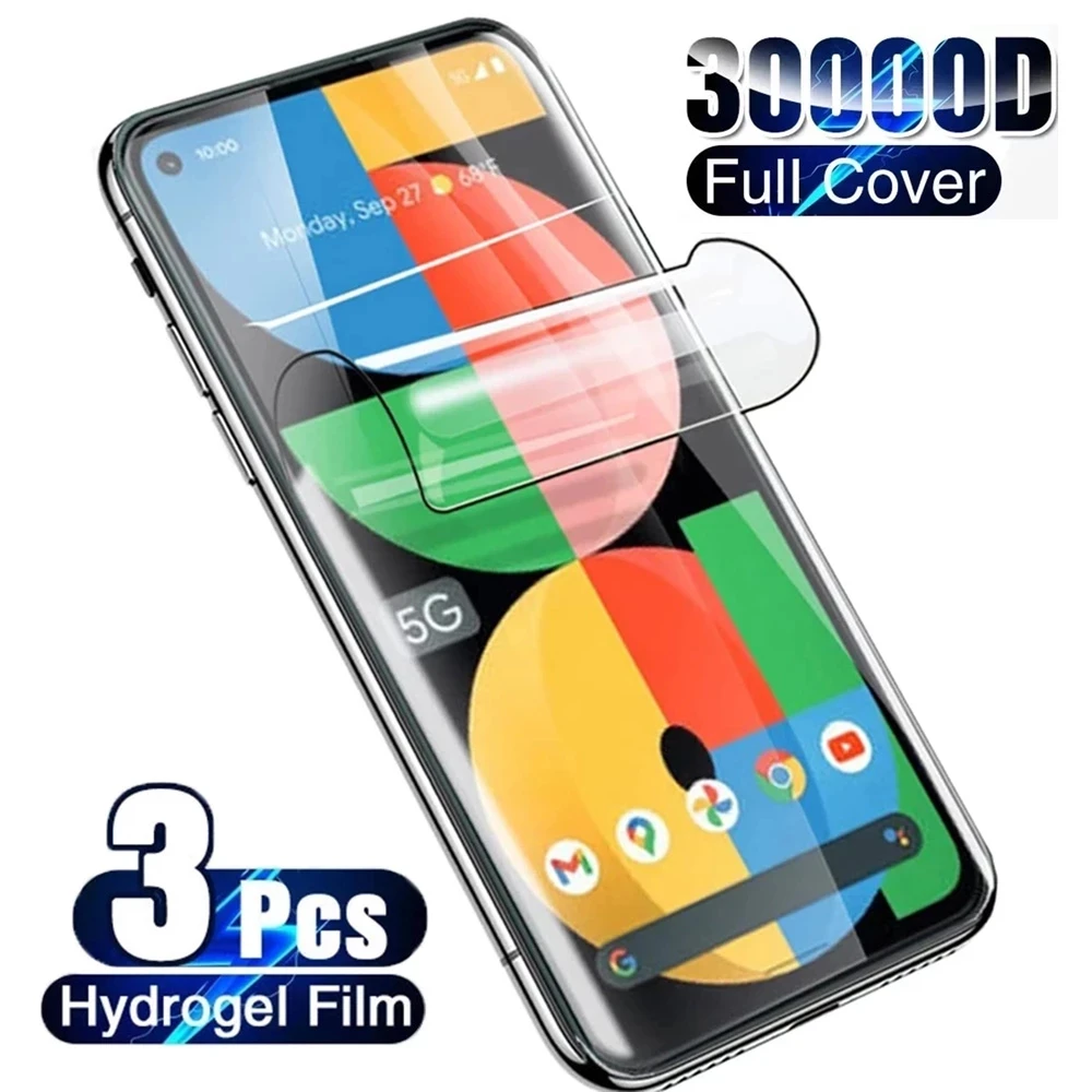 

3PCS Screen Protector Hydrogel Film For Google Pixel 7 6 Pro 6a 5 4a 5a 5G 4 3a 3 2 XL 3aXL 4XL 3XL Clear Protective Film