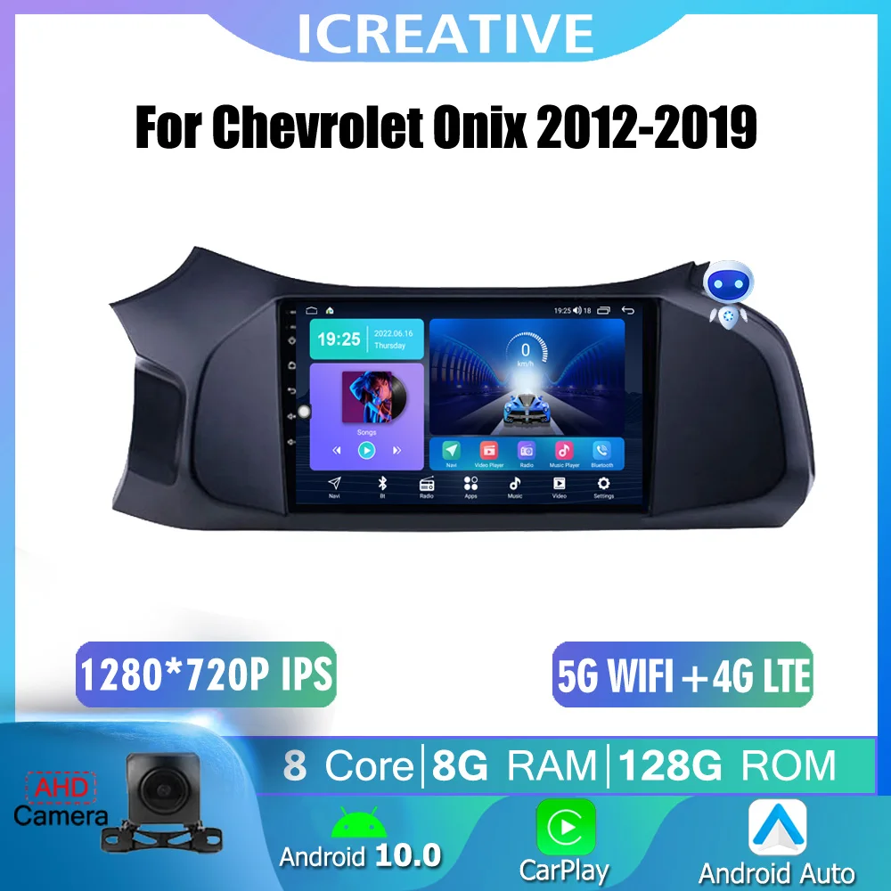 

9'' Android 10 GPS Car Radio For Chevrolet Onix 2012 - 2014 2015 2016 2016- 2019 CarPlay Multimedia Player 2din BT Audio No DVD