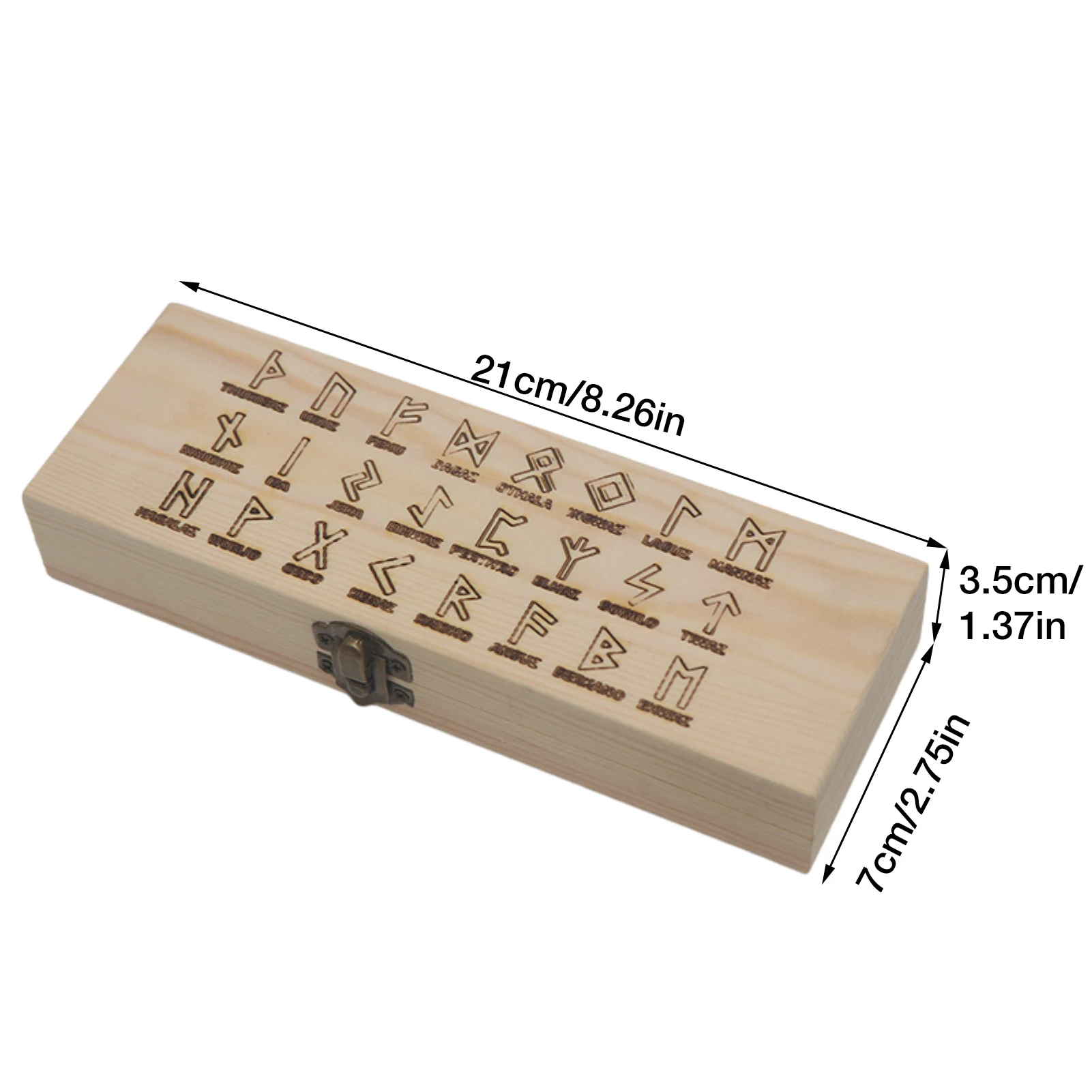 Деревянная коробка для карт и таро хранения с рунами символами ювелирные
