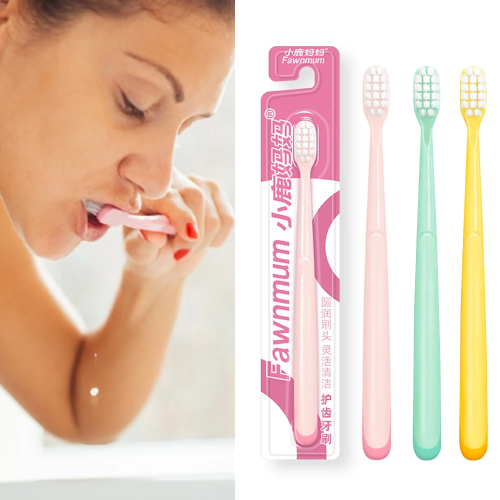 

1pc Ultra-fine Soft Toothbrush Bristle Antibacterial Protect Gum Tooth Deep Cleaning Portable Travel Brush Oral Care Toothbrush