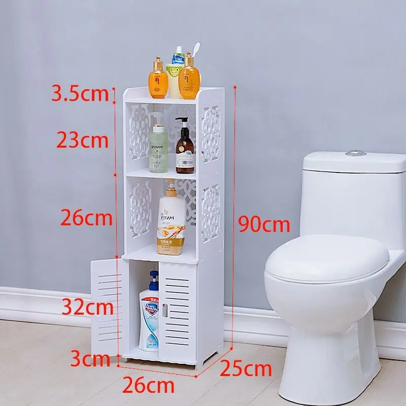 Водонепроницаемый шкаф для хранения ванной комнаты напольный стеллаж в комнате