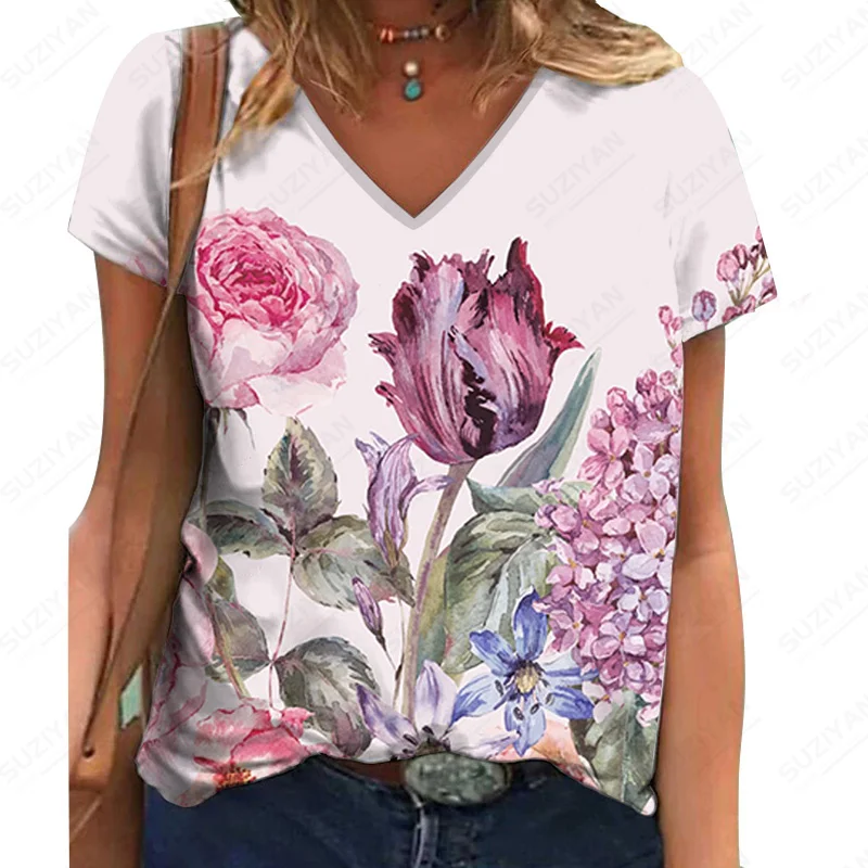 

Художественная рубашка в стиле харакудзю с принтом растений