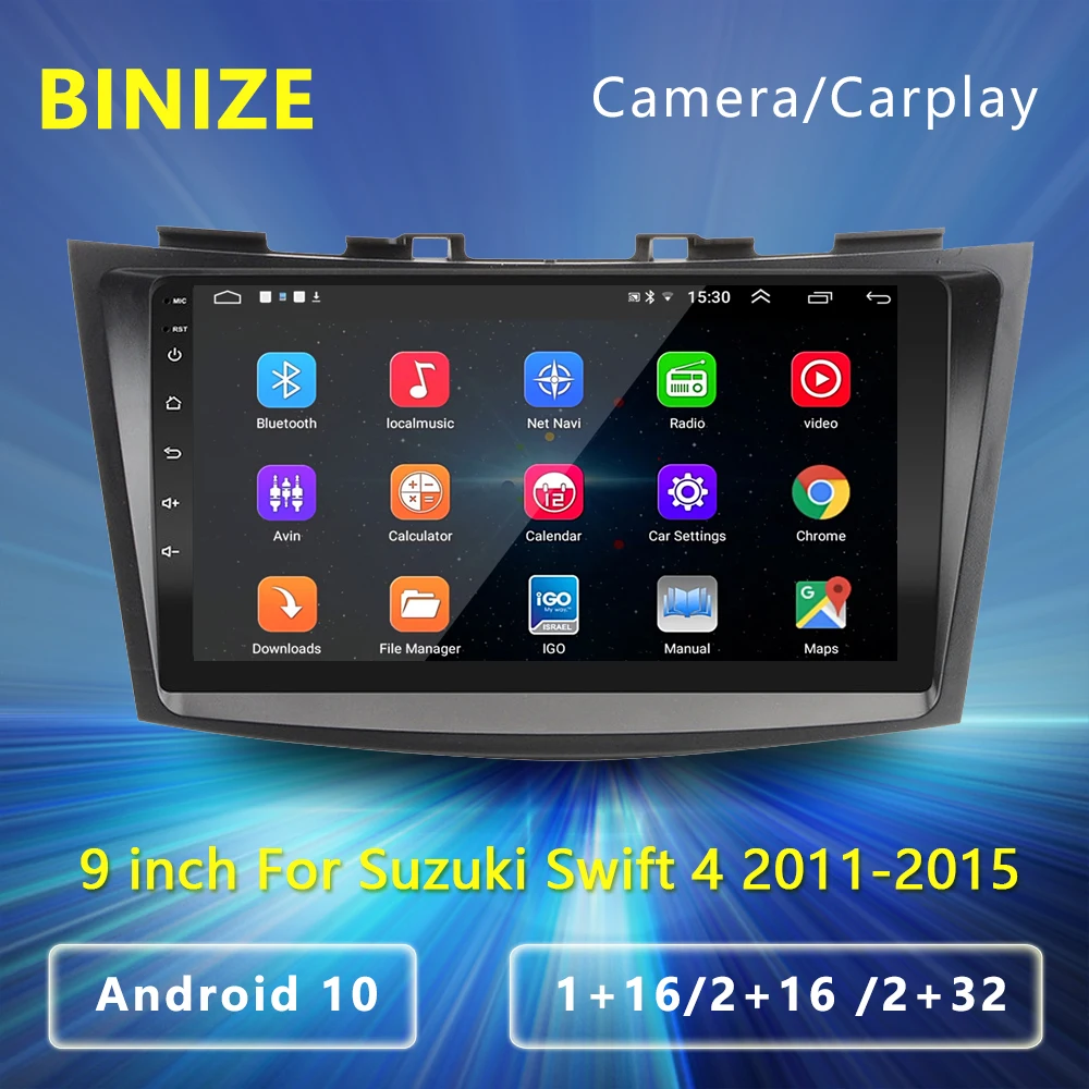 

2+32G 2DIN Android 10.1 Car Radio Stereo GPS Multimedia Player For Suzuki Swift 2011 2012 2013 2014 2015 9inch Autoradio WIFI BT