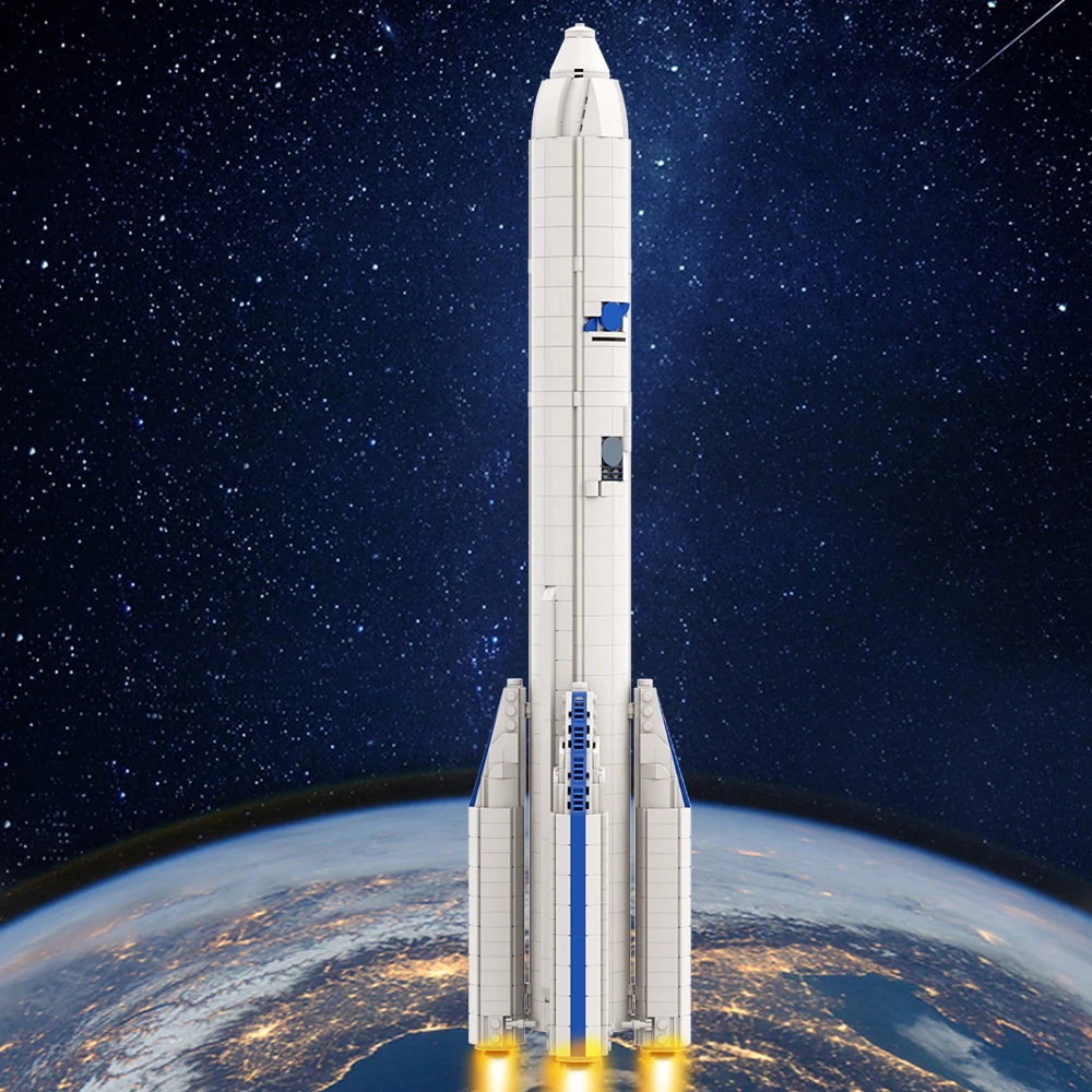 MOC Space Arianespace Arianeal 6 (1:110 Сатурн V Масштаб) Ракета Строительные блоки Набор