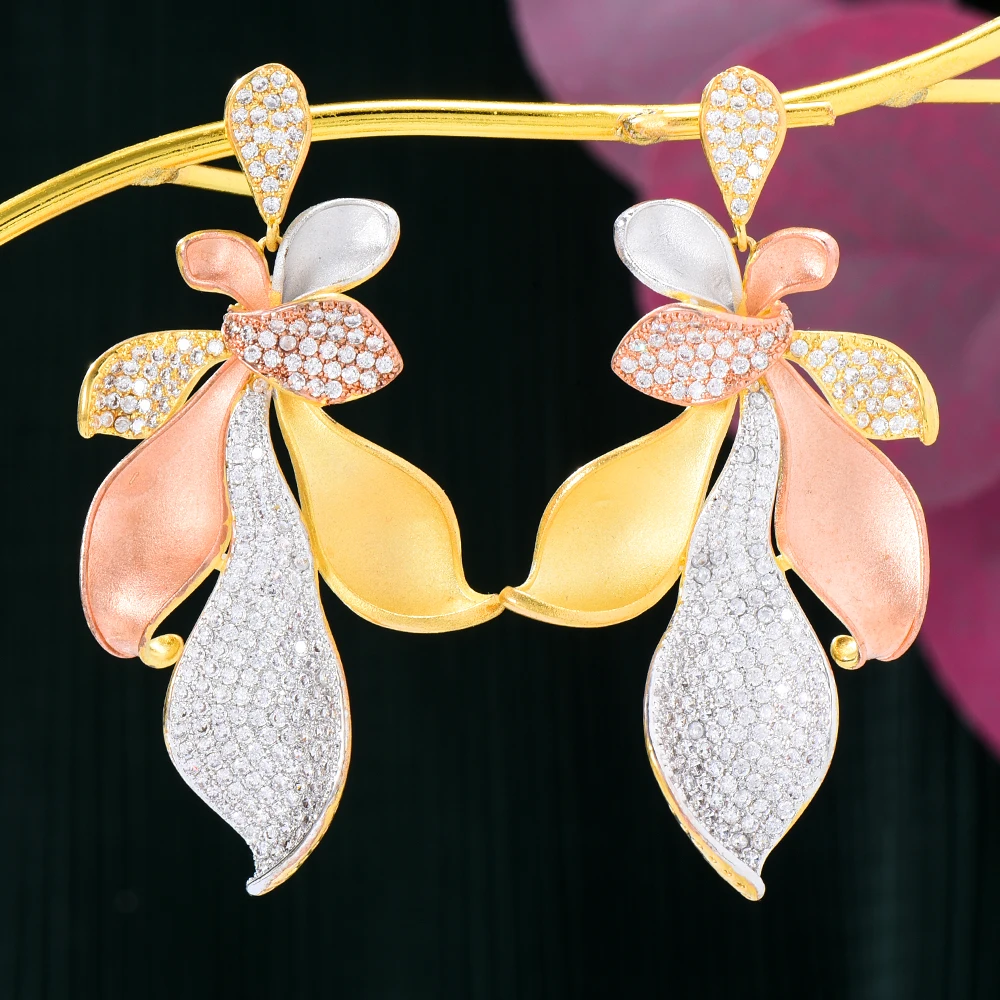 

GODKI Luxury Cubic Zircon Indian Wedding Bridal Nigerian Earrings For Women Dangle Drop pendientes mujer moda 2022 bijoux femme