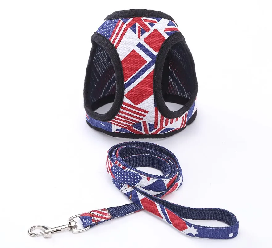 

KISSURPET Camouflag, шлейка для кошек и собак, Регулируемый жилет, поводок для прогулок для щенков, ошейник для собак, шлейка для маленьких и средних с...