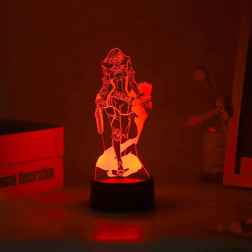 Популярный игровой валорант Viper 3D светодиодный ночник Killjoy Omen фигурка красочная