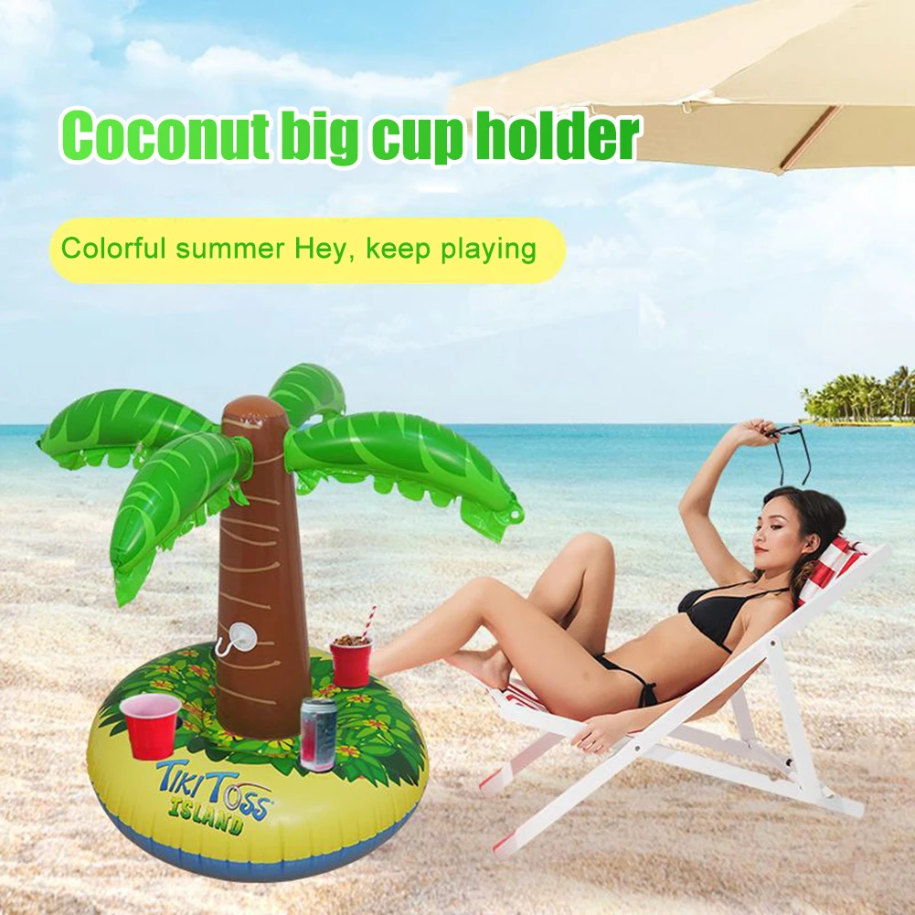 

Подставка для бутылок с напитками из ПВХ, прочный держатель для надувных стаканов в виде кокосовой игры, реквизит для украшения, простая уст...