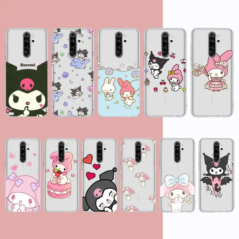 Телефонный чехол Bandai Melody Kuromi для Samsung A51 A52 A71 A12 Redmi 7 9 9A Huawei Honor8X 10i прозрачный |