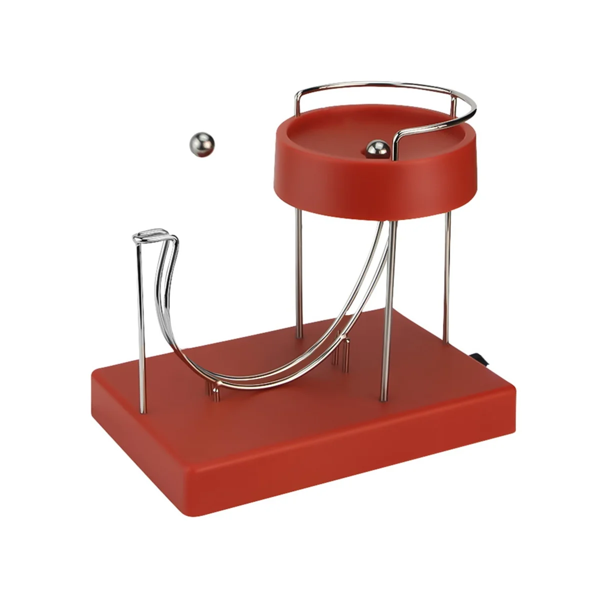 

Perpetual Machine Kinetic Art Motion Inertial Metal Automatic Creative Infinite Jumping Table Toy Home Decor,Red