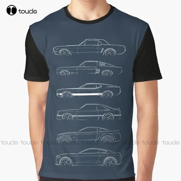 

Evolution Of The For Mustang Graphic T-Shirt Custom Aldult Teen Unisex Digital Printing Tee Shirts Custom Gift Xxs-5Xl