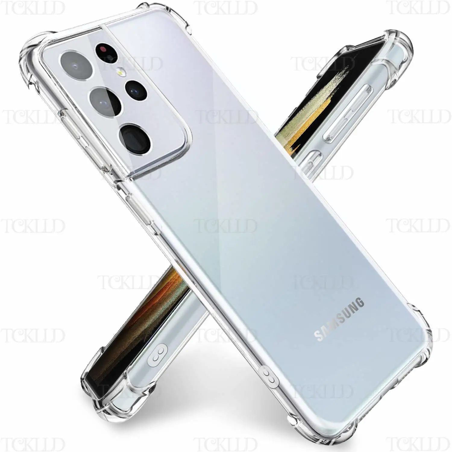 Прозрачный мягкий чехол из ТПУ для Samsung Galaxy S22 S21 S20 ультраударопрочный