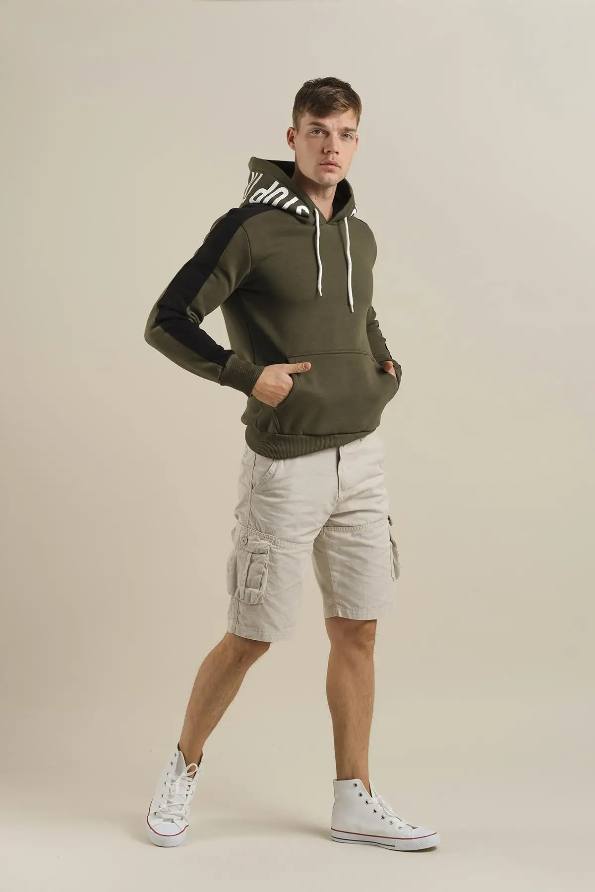 Crash 1593 Kapüşonu Printed Fleece Sweatshirt