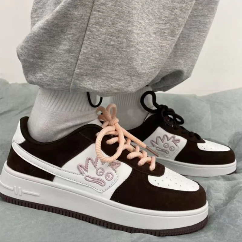 

Fashion Women Color Matching Casual Shoes 2023 Woman's Sneakers Breathable Sport Running Shoes Autumn Platform Vulcanize Shoes