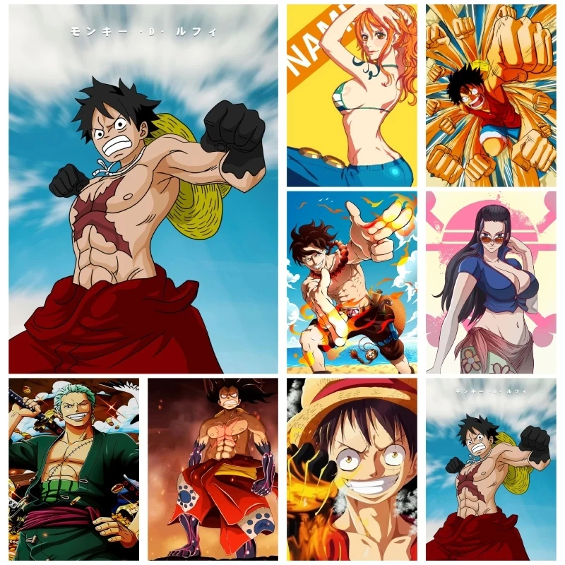 

Рисование по номерам Обезьяна D. Luffy картина ророноа Зоро Нико Робин DIY картина маслом украшение домашний Декор подарок 40x50 см без рамки