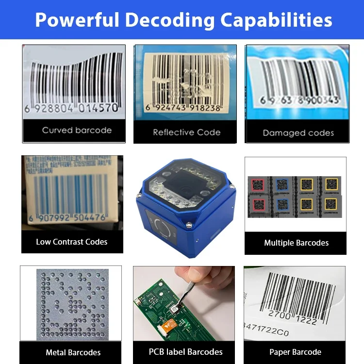 Индивидуальный 2D-сканер штрих-кода RS232 на большие расстояния Modbus Промышленный