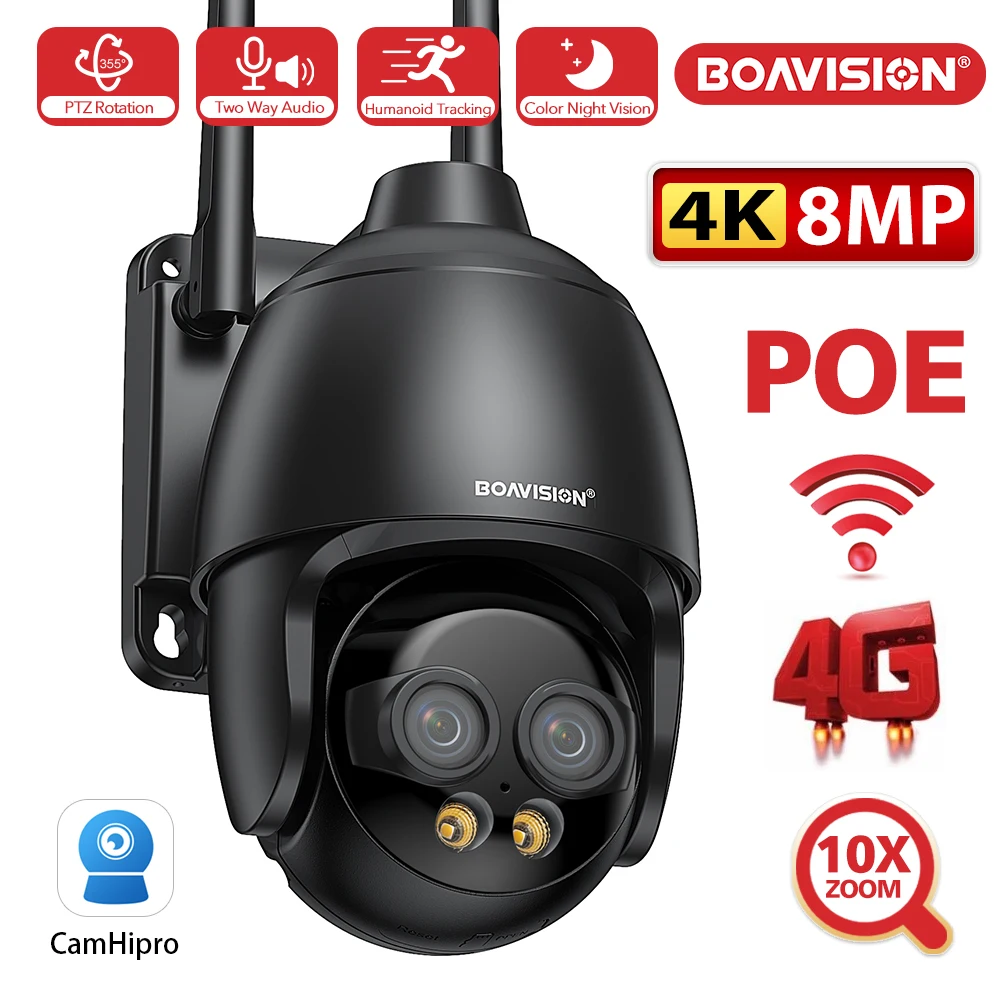 

BOAVISION IP-камера видеонаблюдения 8MP с двойным объективом