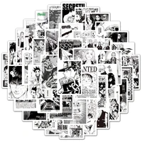 2022 50pcs black and white anime poster comic graffiti jujutsu kaisen demon hunter skateboard phone notebook sticker wholesale