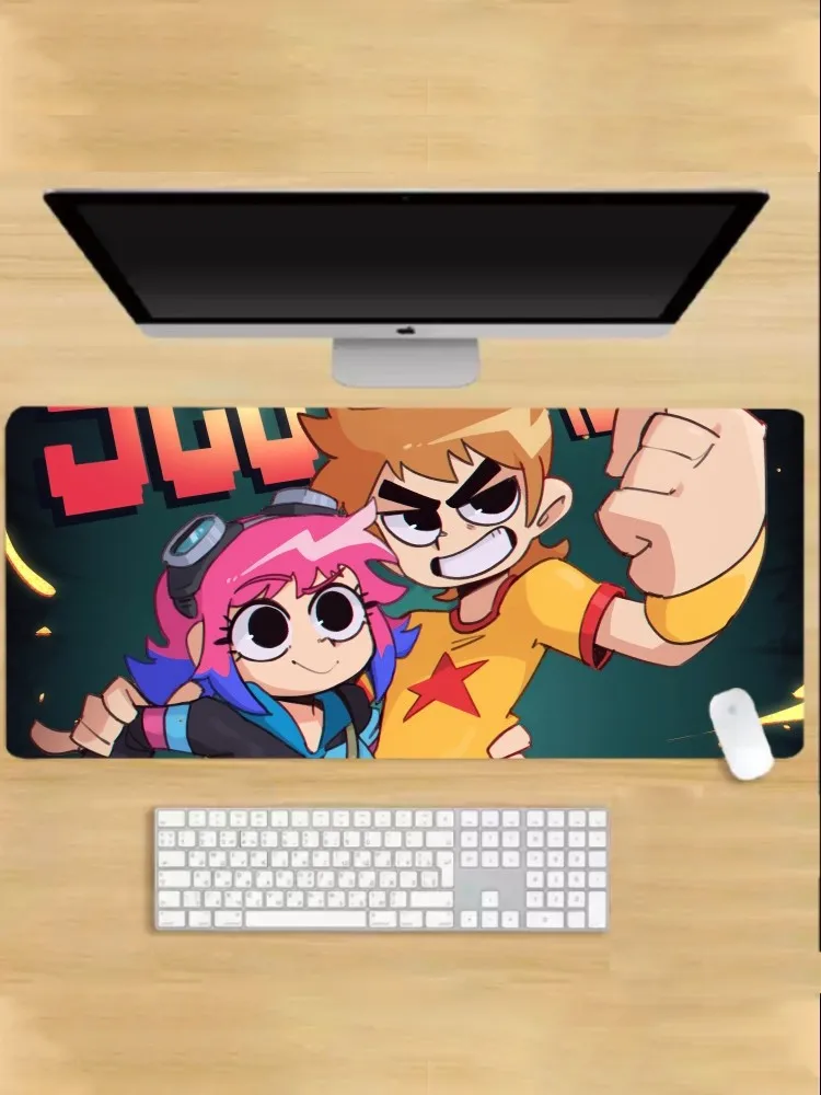 Scott Pilgrim Takes Off Mousepad Mouse Pad Laptop Gaming Accessories Large Desk Mat Computer Gamer Keyboard Rug Carpet