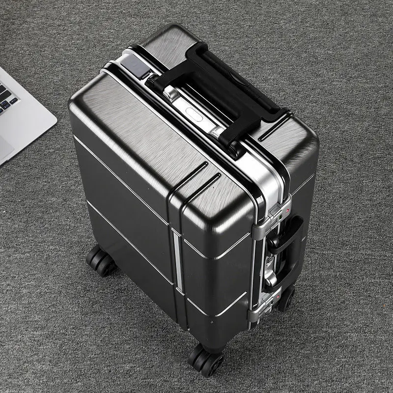 XQ 20 inch carry-on luggage fashion student aluminum frame universal wheel trolley case 24 inch large capacity password suitcase