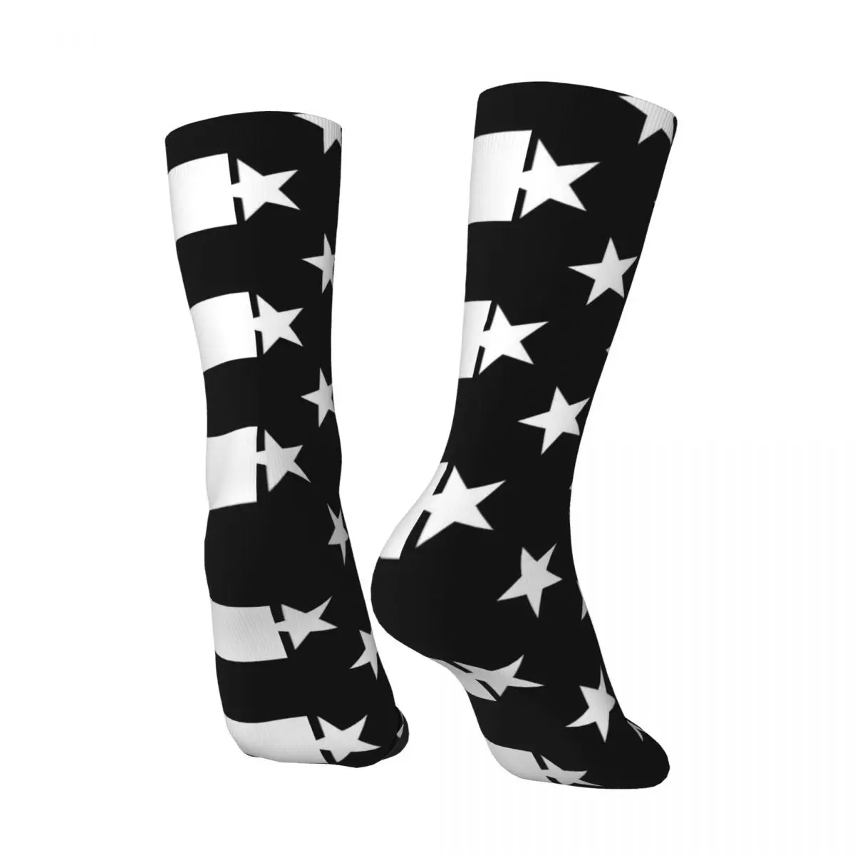 Носки с американским флагом осенние черно-белые чулки корейские женские и