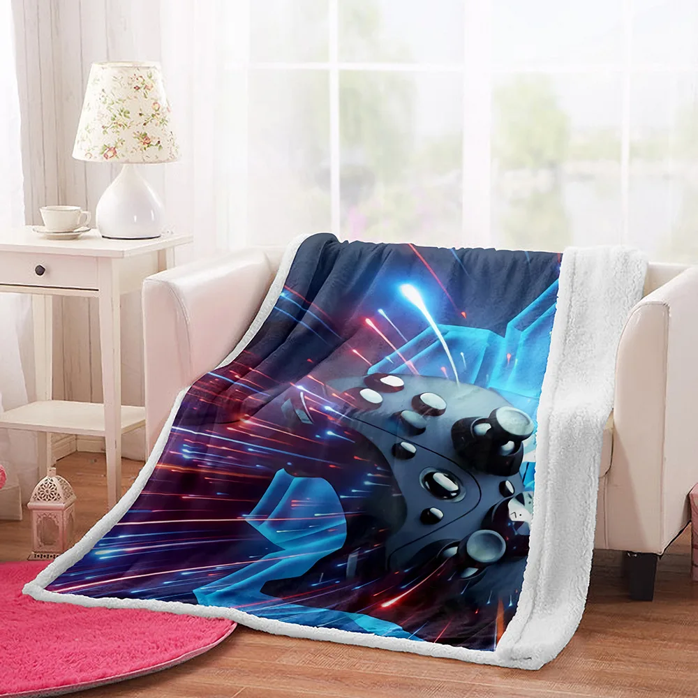 Игровое одеяло игровой контроллер Флисовое для дивана кресла декор комнаты