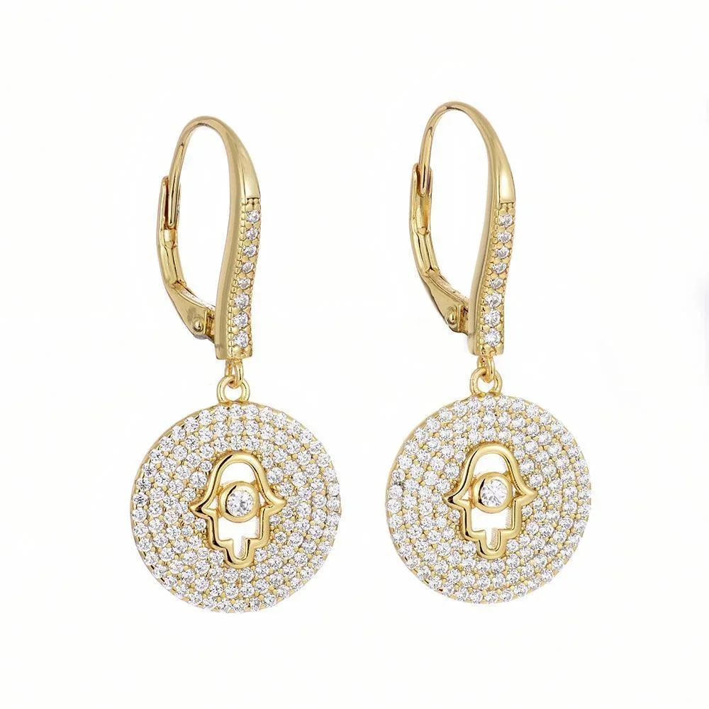 Женские серьги-гвоздики из серебра 925 пробы с фианитом