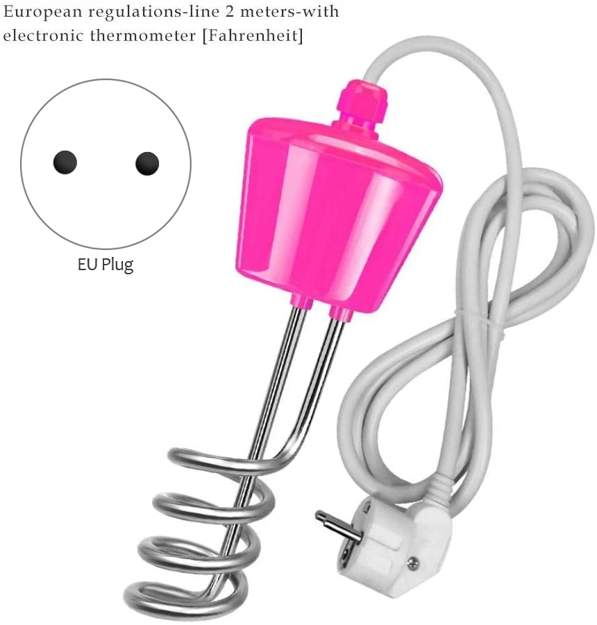 

Water Heater for Pool 3000W Stainless Steel Immersion Heater Suspension Electric Water Heater Elements EU Plug